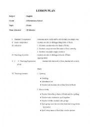 English Worksheet: Lesson Plan EYL