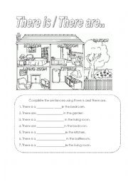 English Worksheet: Parts of the house