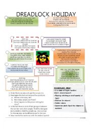 English Worksheet: Dreadlock Holiday song