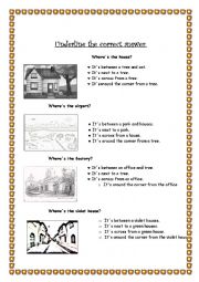 English Worksheet: Prepositions of place..