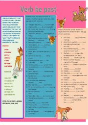 English Worksheet: verb to be past