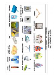 English Worksheet: ROOMS & THINGS IN THEM. THINGS IN THE LAUNDRY ROOM