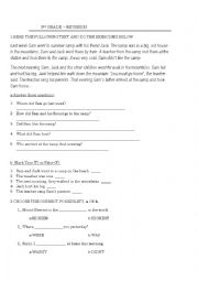 English Worksheet: revision - Happy Earth1