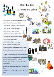 English Worksheet: Daily routine from home to office