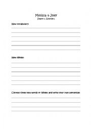 English Worksheet: Sitcom lesson: Melissa and Joey, Season 1-Ep 1.  