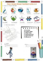 English Worksheet: New Happy Street revision units 1-3