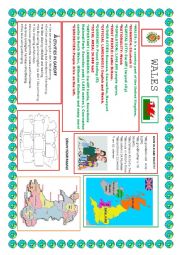 English Worksheet: Wales study sheet