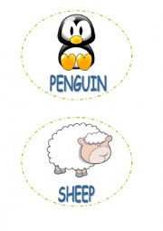 English Worksheet: flashcard animal