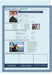 English Worksheet: Titanic - My heart will go on - Celine Dion