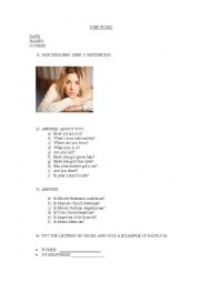 English Worksheet: practice on nationalities. personal information
