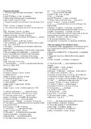 English Worksheet: MCQ Test on Grammar