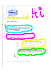 English Worksheet: PENFRIENDS