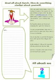 English Worksheet: INTRODUCE YOURSELF