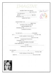 English Worksheet: IMAGINE