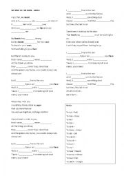 English Worksheet: Set fire to the rain - For past and body parts