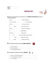 English Worksheet: Practise Work 