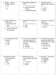 English Worksheet: Wh questions quiz on cultures