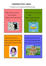 English Worksheet: CONVERSATION CARDS 7