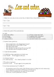 English Worksheet: Law and order