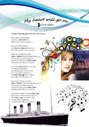 English Worksheet: Celine Dion - My Heart Will Go On 