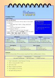 English Worksheet: Future Tense