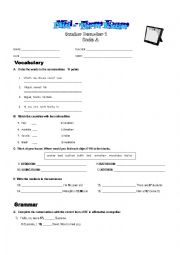 English Worksheet: Mid Term Exam