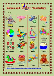 Games and Toys Vocabulary #2