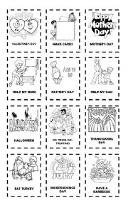 English Worksheet: Talk about celebrations