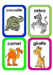 Wild Animals Flash Cards #2