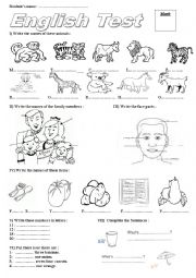 English Worksheet: Test C3