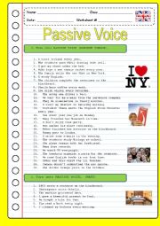 English Worksheet: PASSIVE VOICE