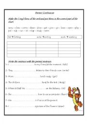 English Worksheet: Present Continuous