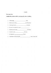 English Worksheet: Grammar Quiz