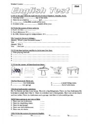 English Worksheet: Test C4