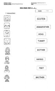 first grade test family esl worksheet by mis miriam