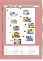 English Worksheet: Daily activities or daily routines