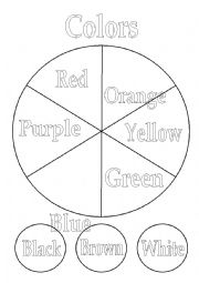 English Worksheet: Color Wheel