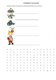 English Worksheet: Christmas crosswords