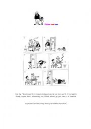 English Worksheet: Father and son (comic strip)