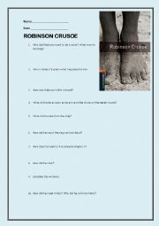 English Worksheet: Robinson Crusoe (Oxford bookworm) EXAM or WORKSHEET