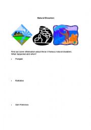 English Worksheet: Natural Disasters