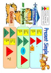 English Worksheet: Present Simple (scheme + exercise with cards)