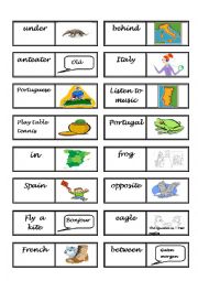 English Worksheet: Mixed Vocabulary Domino  1