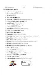 English Worksheet: PRESENT SIMPLE