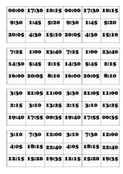 English Worksheet: Play bingo with the time