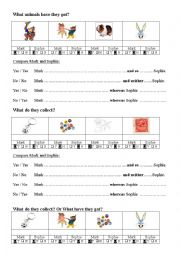 English Worksheet: similarities and differences