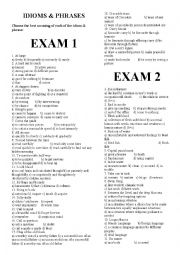 English Worksheet: Idioms & Phrases