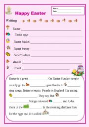 English Worksheet: Easter/Writing