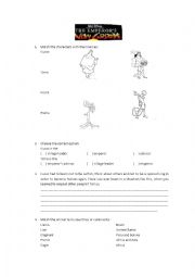 English Worksheet: The Emperors New Groove Worksheet