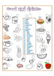 English Worksheet: Food 